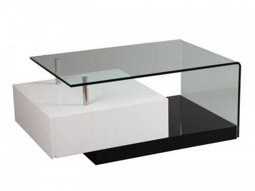 Table basse laque blanche